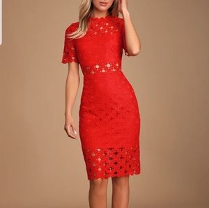 RED LACE DRESS